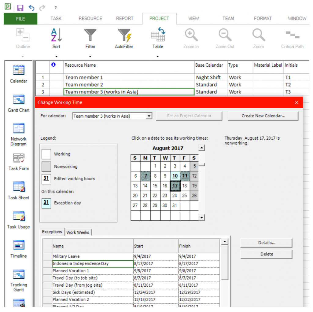 Granular calendaring tool