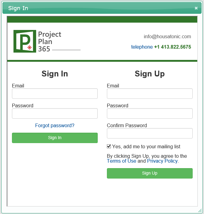 project plan 365 print out