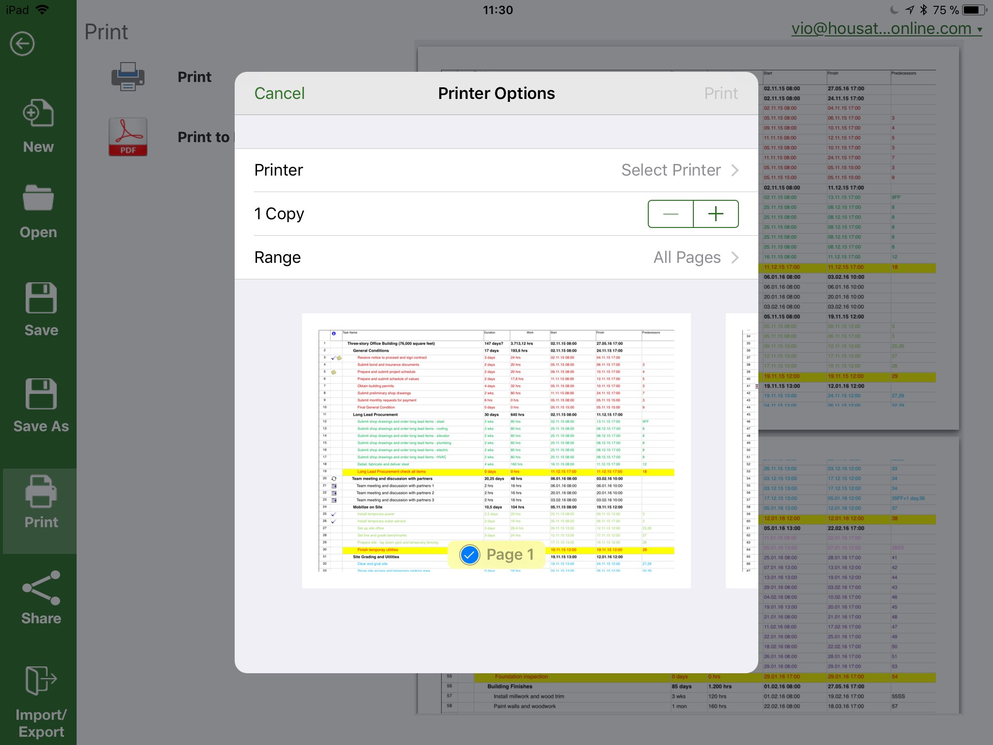 Use The Print Option To Active View Of Current Project Your Selected Printer Is Shown At Top Dialog Box
