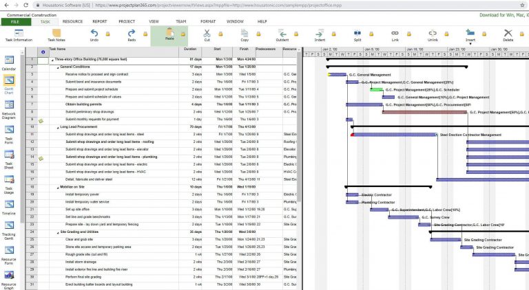 Open MPP from other Web Applications – Project Plan 365