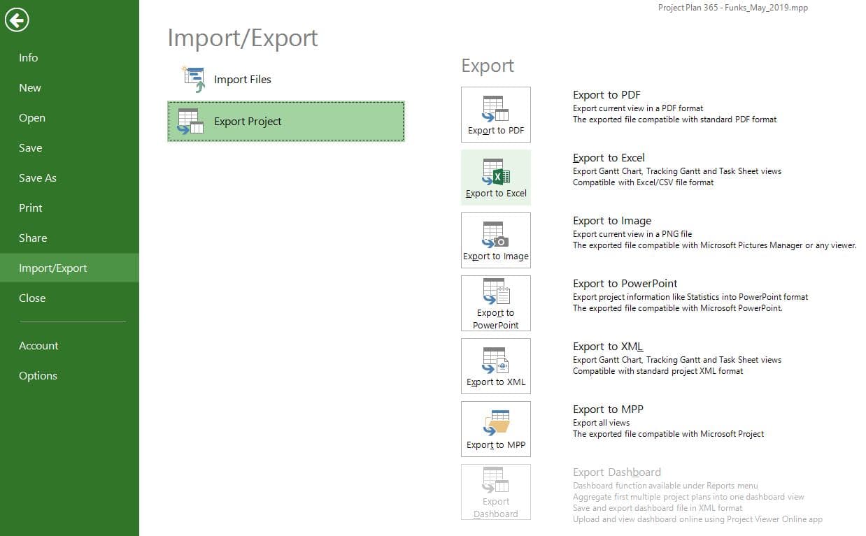 Export Ms Project To Excel Gantt Chart