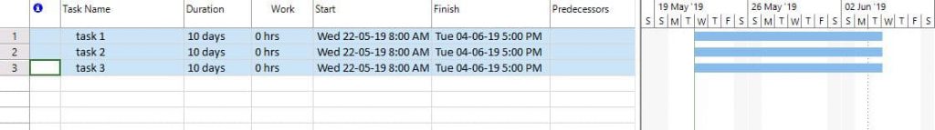 Link multiple tasks - Project Plan 365