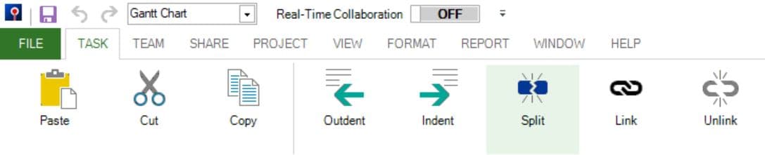 Split Task – Project Plan 365