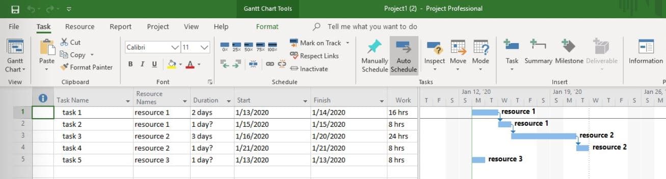 ms project plan 3