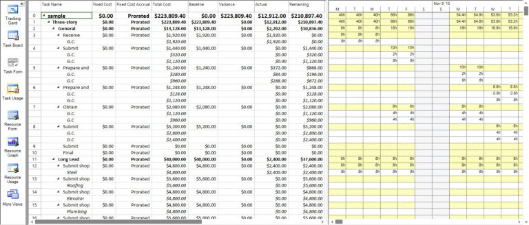 Cost Tracking - Project Plan 365