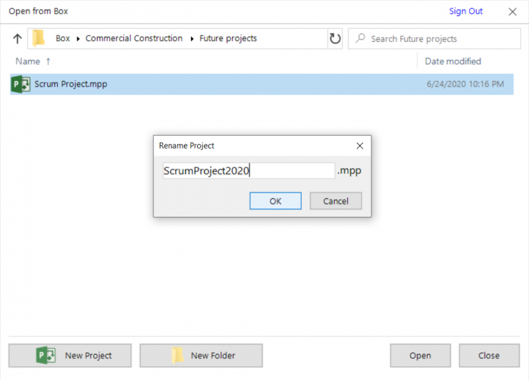 Open from Box - Project Plan 365