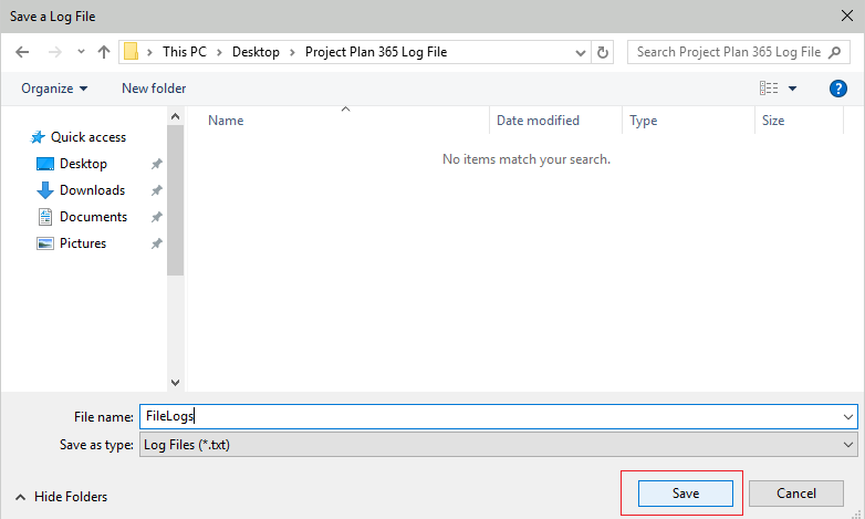 Local Logs - Project Plan 365