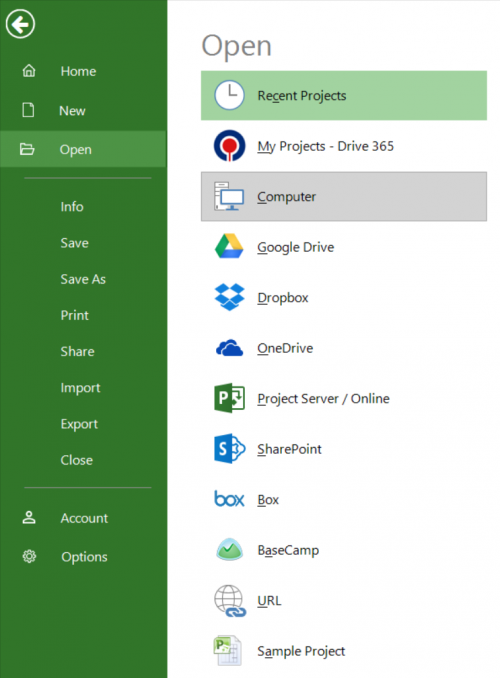 Open XML – Project Plan 365