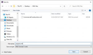 Export to XML - Project Plan 365