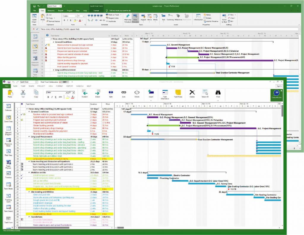 ms project file changes to read only