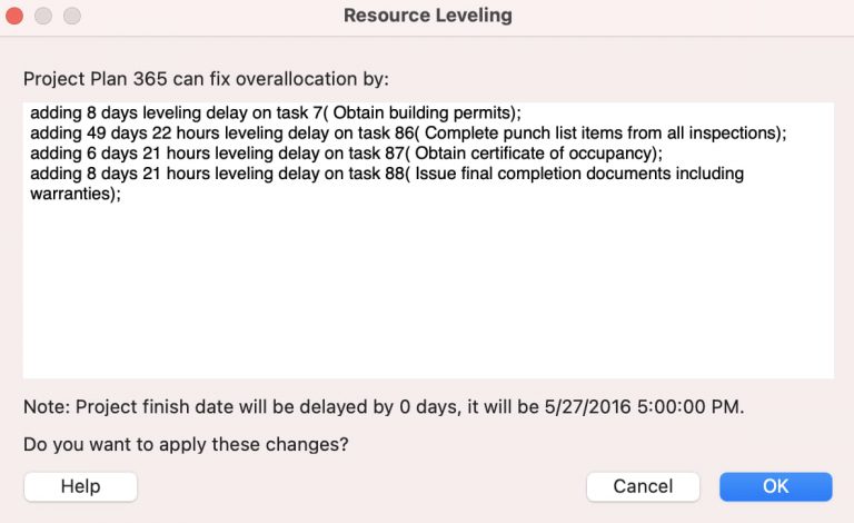 Resource Overallocation – Project Plan 365