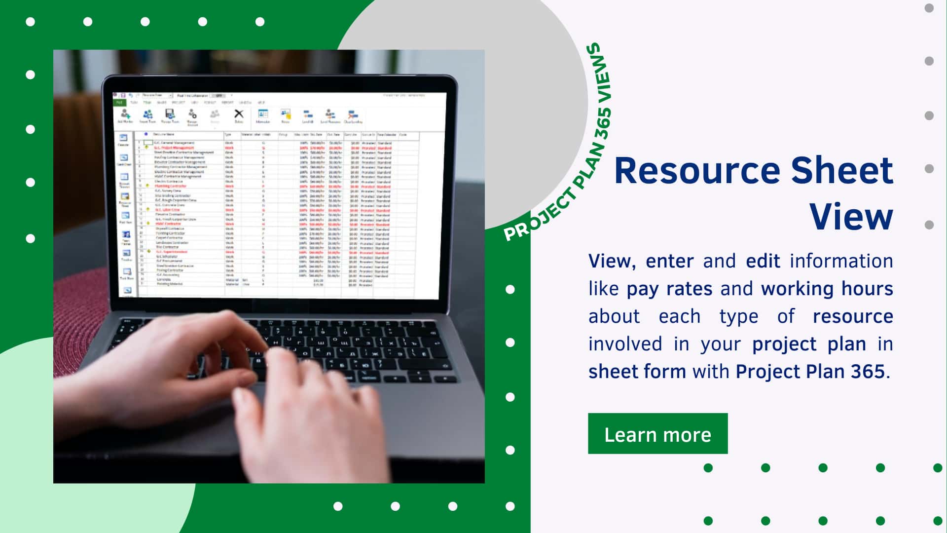 Resource Sheet Project Plan 365
