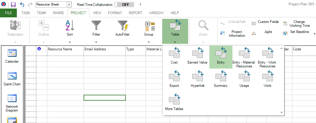 Cost Resources - Project Plan 365