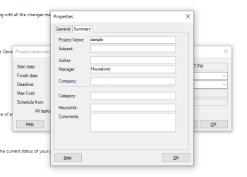 Properties - Project Plan 365