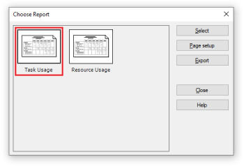 Task Usage Report - Project Plan 365