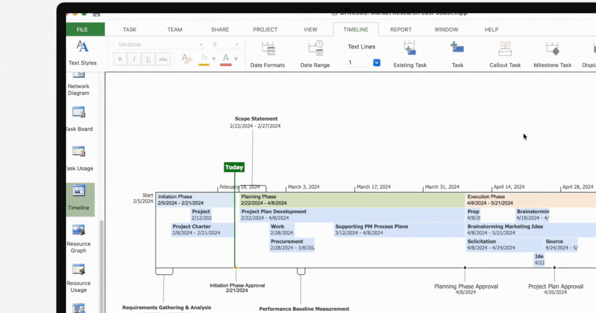 Timeline View