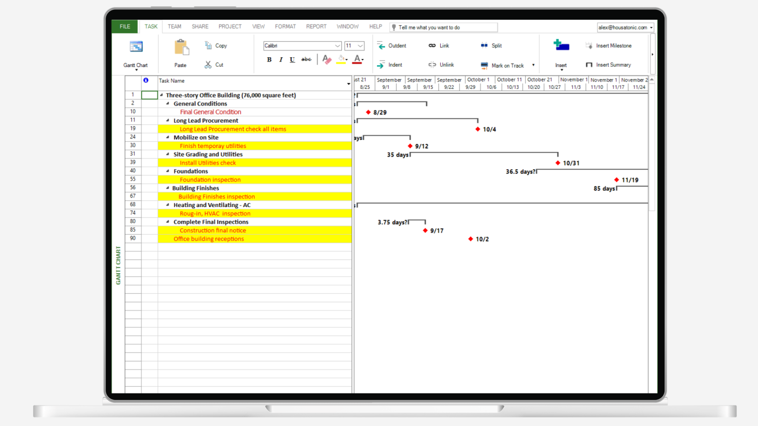 Program Miolestones Create Milestones - Project Plan 365